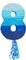 Blue Number 8 Pull String Pinata, Party Game for Kids, 16.5 x 11.3 In Fillable Hanging Decoration for 8th Birthday Decorations for Boys Girls, Holds Candy, Toys, Confetti